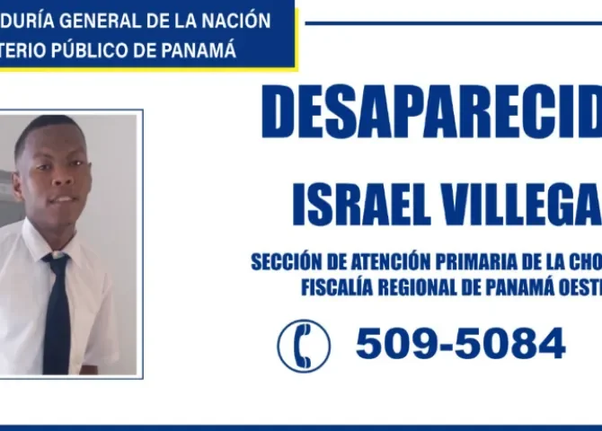  MP pide ayuda para ubicar a joven desaparecido  