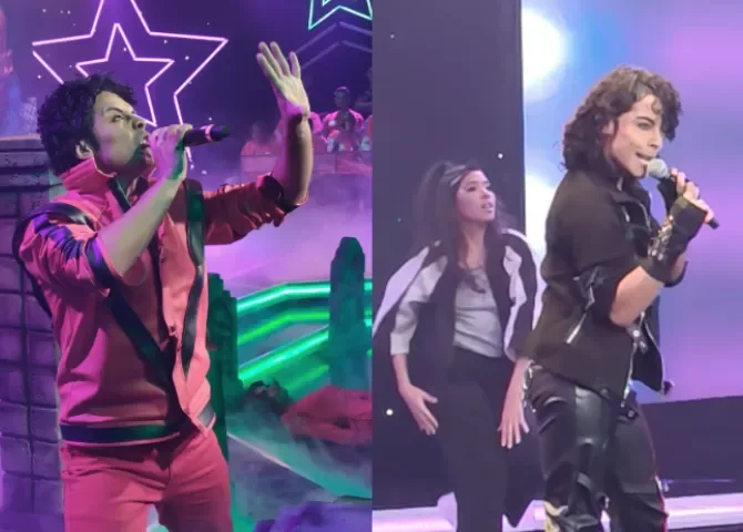 Gabriela Villanueva imitando a Michael Jackson. 